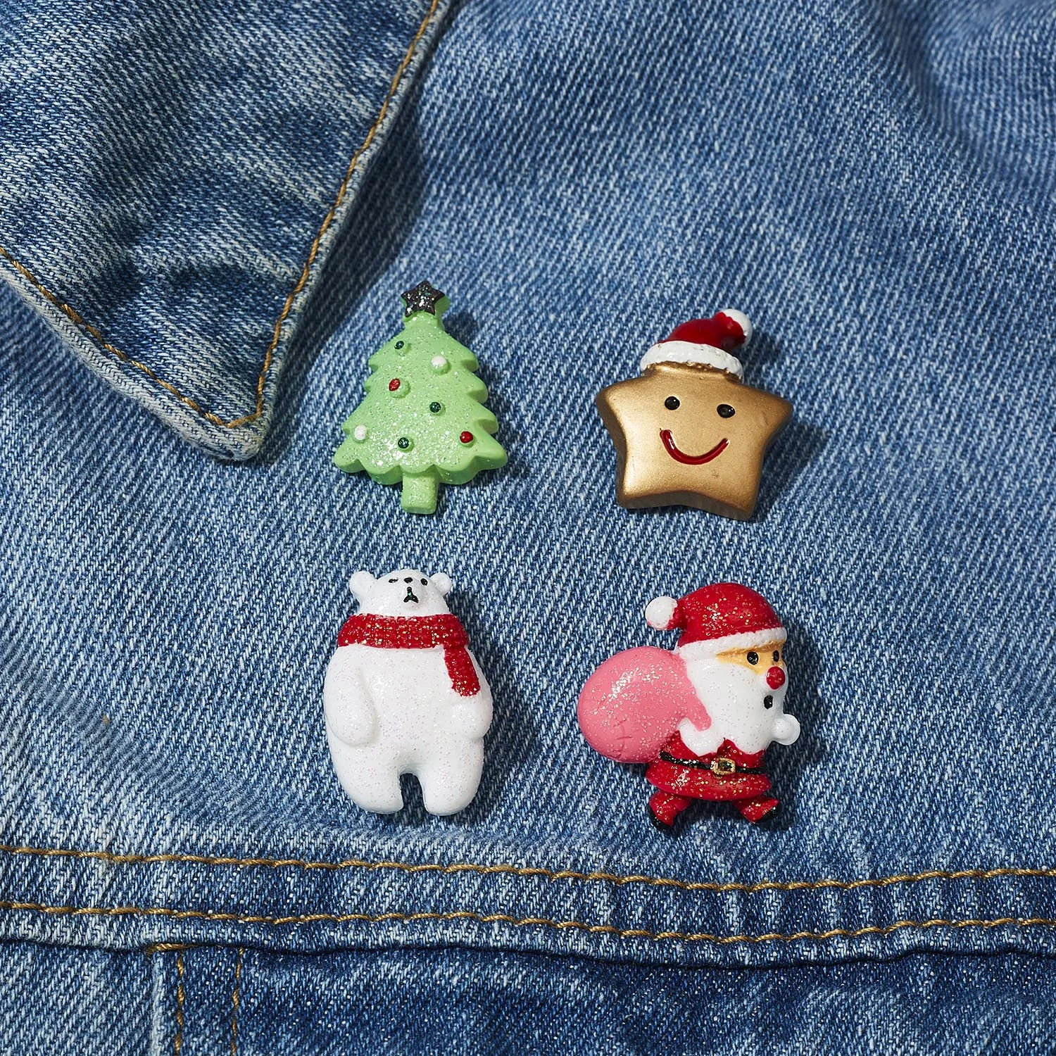 3pcs/set Merry Christmas Brooches Christmas Socks Christmas Tree Elk Enamel Badge Small Brooch Women Fashion Party Jewelry Gifts