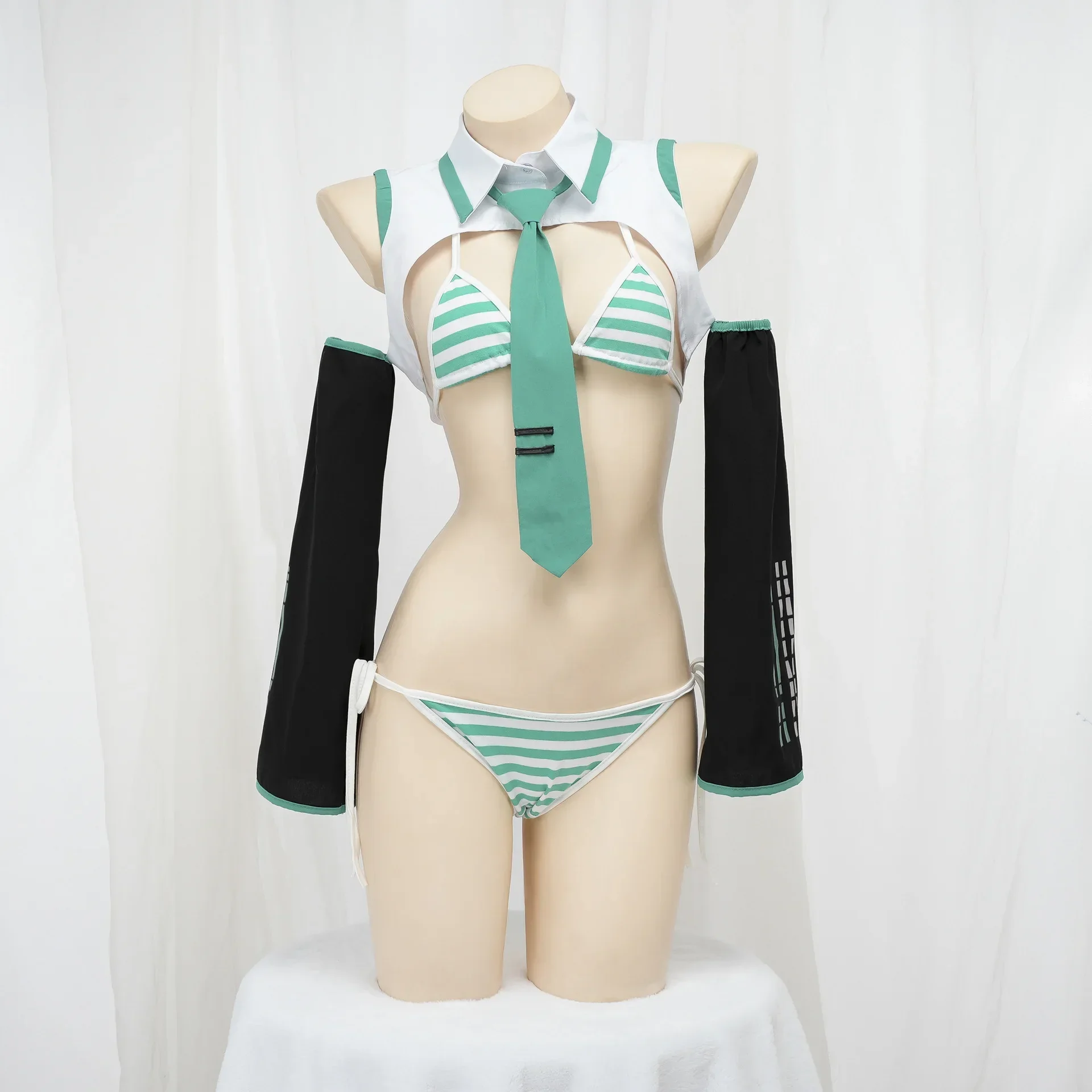 Anime Game Miku Cosplay Miku Formula Suits Cosplay Costume Girl Snow Christmas Roleplay Uniforms Bikini Set Cosplay