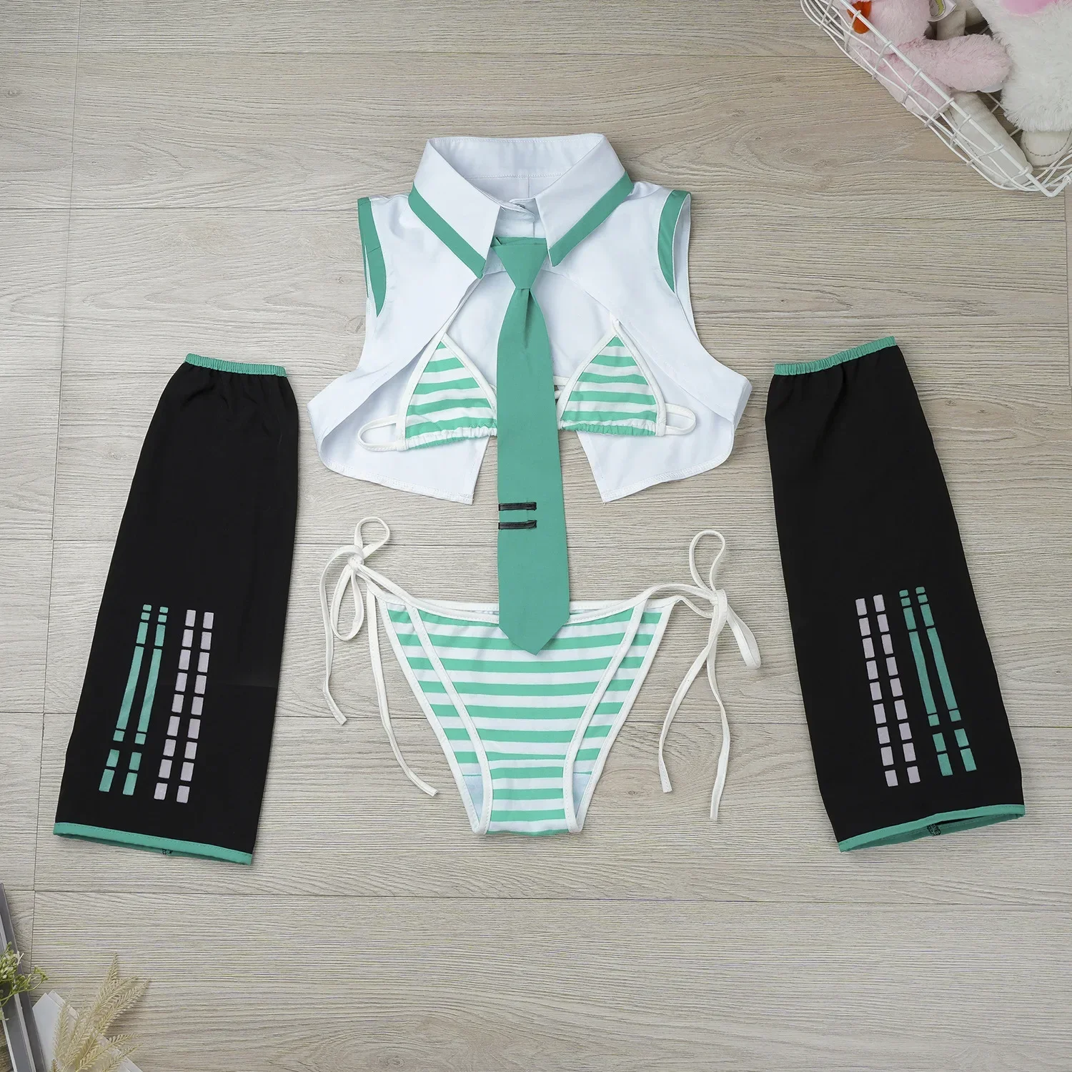 Anime Game Miku Cosplay Miku Formula Suits Cosplay Costume Girl Snow Christmas Roleplay Uniforms Bikini Set Cosplay