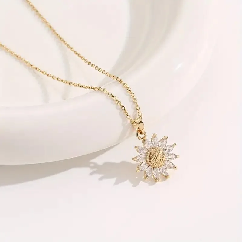 Sunflower necklace Party gift set Mother's Day, Nurses' Day, Thanksgiving, Christmas, fall gifts, anniversaries graduation gifts