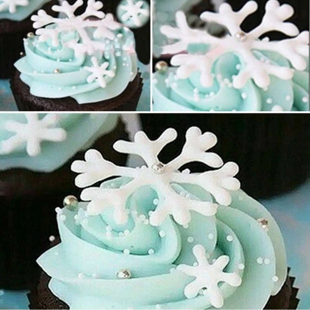 3PCS/set Cookie Plunger Cutters Snowflake Gear Patterns for Christmas Biscuits Fondant Sugarcraft Decor Cake Baking Molds