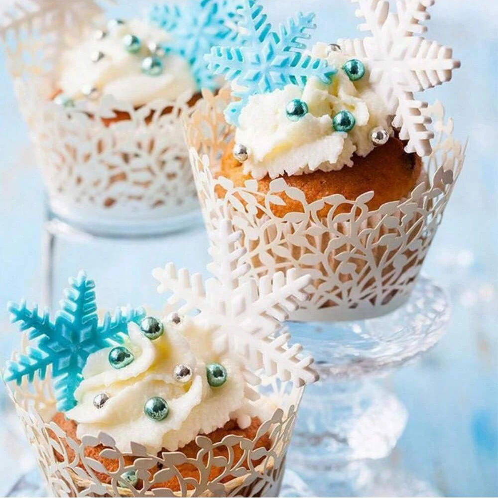 3PCS/set Cookie Plunger Cutters Snowflake Gear Patterns for Christmas Biscuits Fondant Sugarcraft Decor Cake Baking Molds