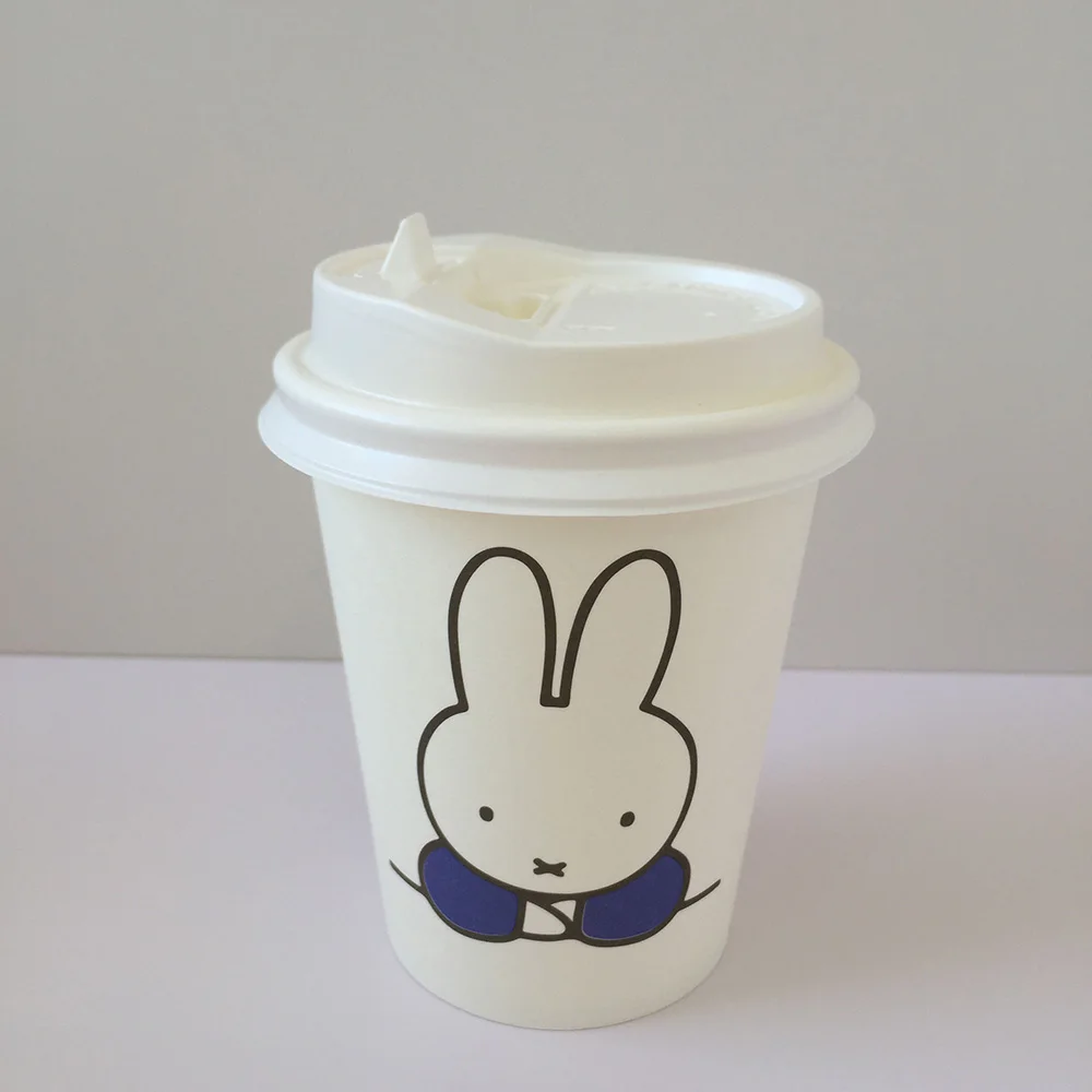 Cute Miffy Kawaii Cartoon Ins Paper Cup Thickening 250ml High Temperature Resistance Disposable Cups Christmas Gift