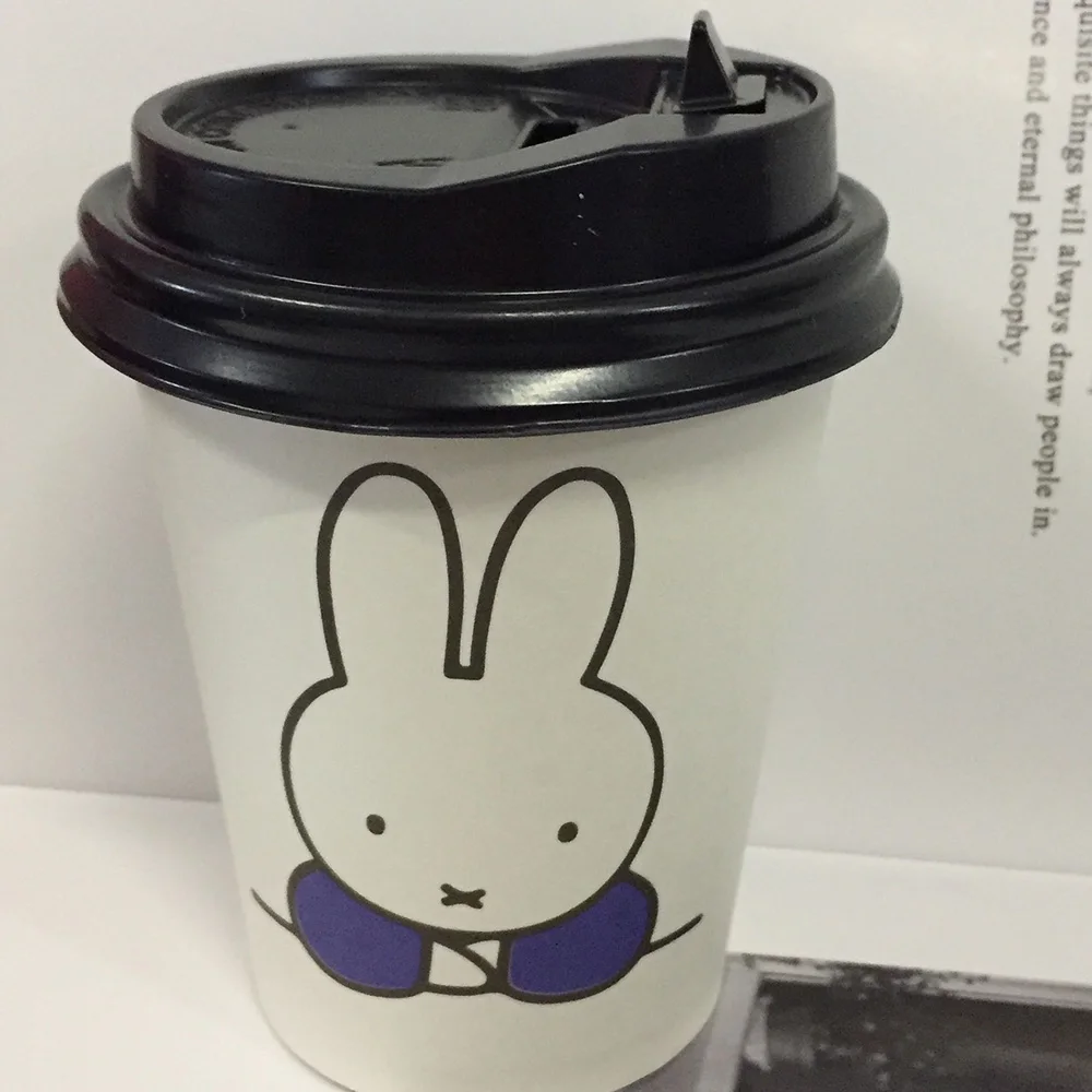 Cute Miffy Kawaii Cartoon Ins Paper Cup Thickening 250ml High Temperature Resistance Disposable Cups Christmas Gift