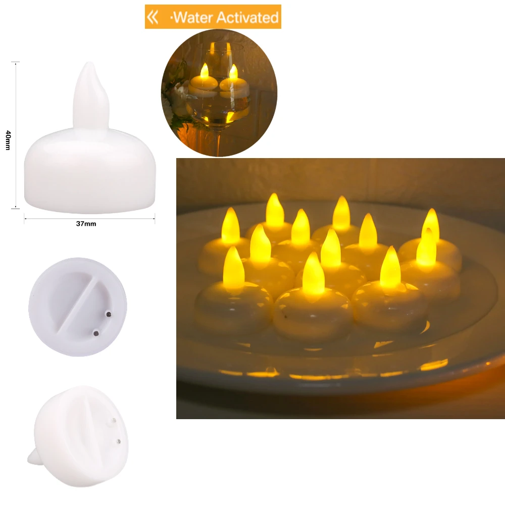 24/48 Pack Flameless Votive Candles Electric Battery Operated LED Tea Lights Fake Candle Warm White for Wedding Table Christmas