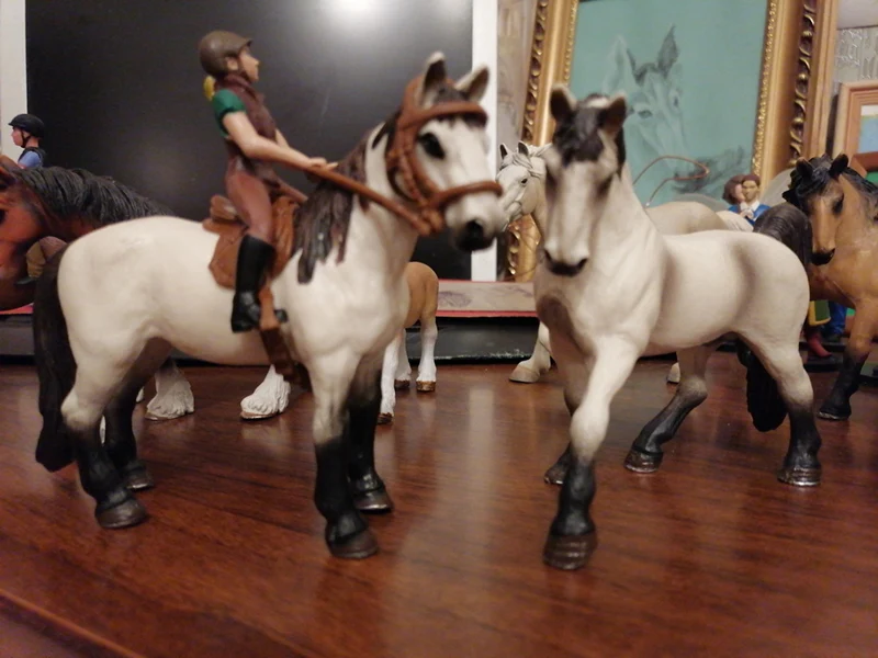 DIY Horse Race Model Horseman Farm Animal Figurines Action & Toy Figures ABS Emulation Toys for Children Christmas Birthday Gift