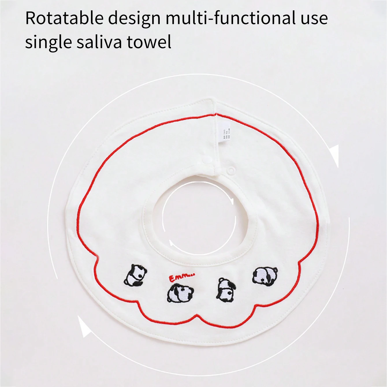 3Pcs Baby Crown Waterproof Saliva Bibs, 360 ° Rotatable Design - Specially Designed for Drooling Babies, Prevents Wetting of Clothes. Made of Pure Cotton with Exquisite Embroidery Craftsmanship. the Perfect Gift for Babies for Parties, Christmas, Thanksgiving, and New Year.