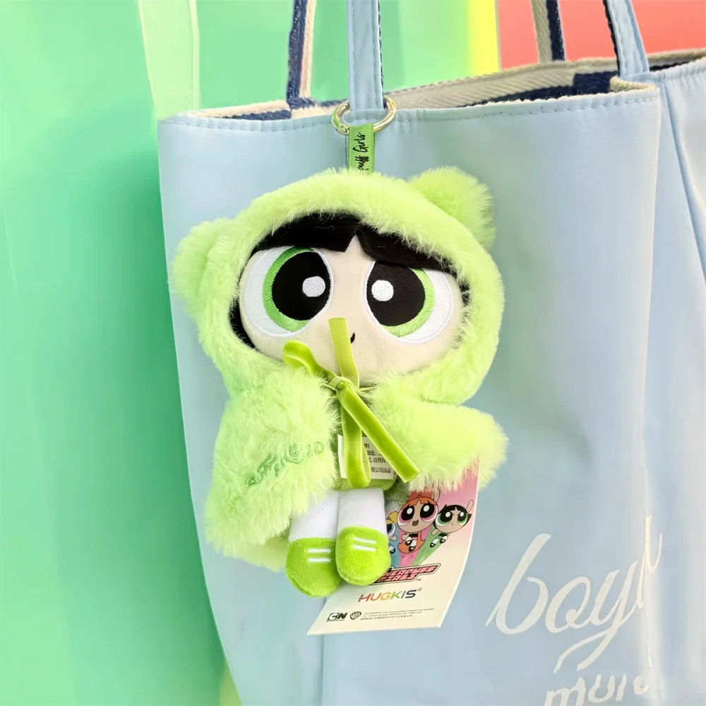 Genuine Powerpuff-Girls Plush Cape Doll Kawayii Blossom Bubbles Buttercup Cartoon Backpack Decorative Dolls Toys Christmas Gifts