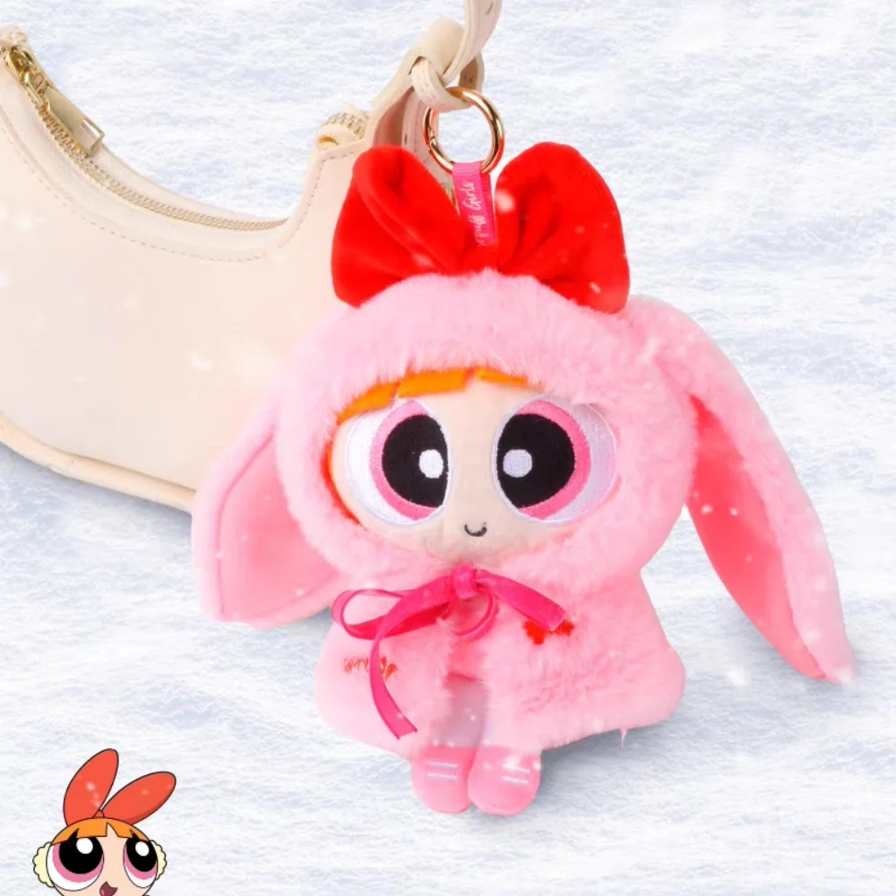 Genuine Powerpuff-Girls Plush Cape Doll Kawayii Blossom Bubbles Buttercup Cartoon Backpack Decorative Dolls Toys Christmas Gifts