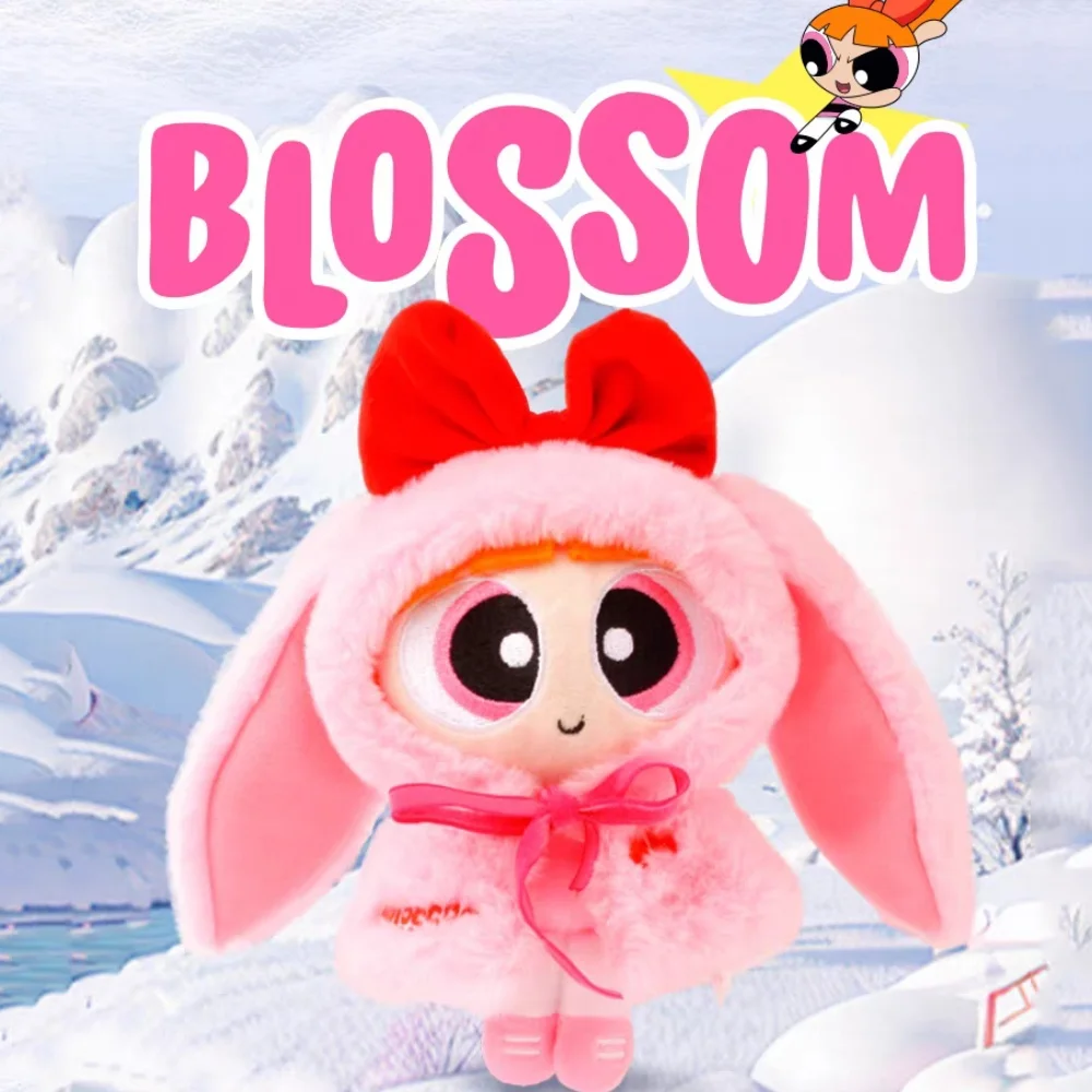 Genuine Powerpuff-Girls Plush Cape Doll Kawayii Blossom Bubbles Buttercup Cartoon Backpack Decorative Dolls Toys Christmas Gifts