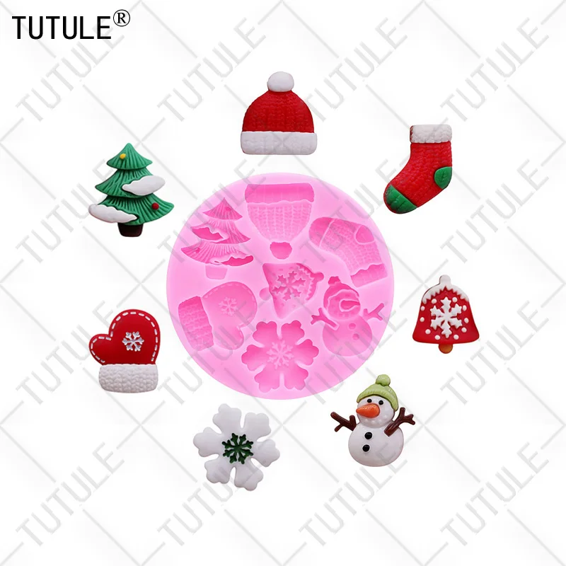 Christmas Little Bell Mold Christmas Series Fondant Sugar Cupcake Craft Silicone Molds Drop Glue Decorative Epoxy Resin Mold