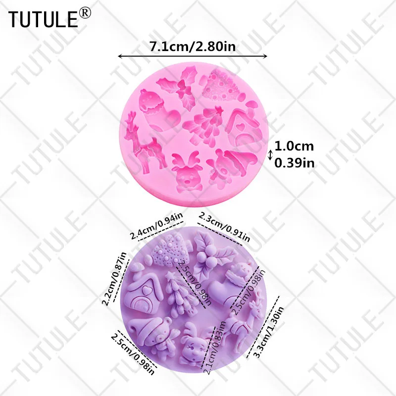 Christmas Little Bell Mold Christmas Series Fondant Sugar Cupcake Craft Silicone Molds Drop Glue Decorative Epoxy Resin Mold