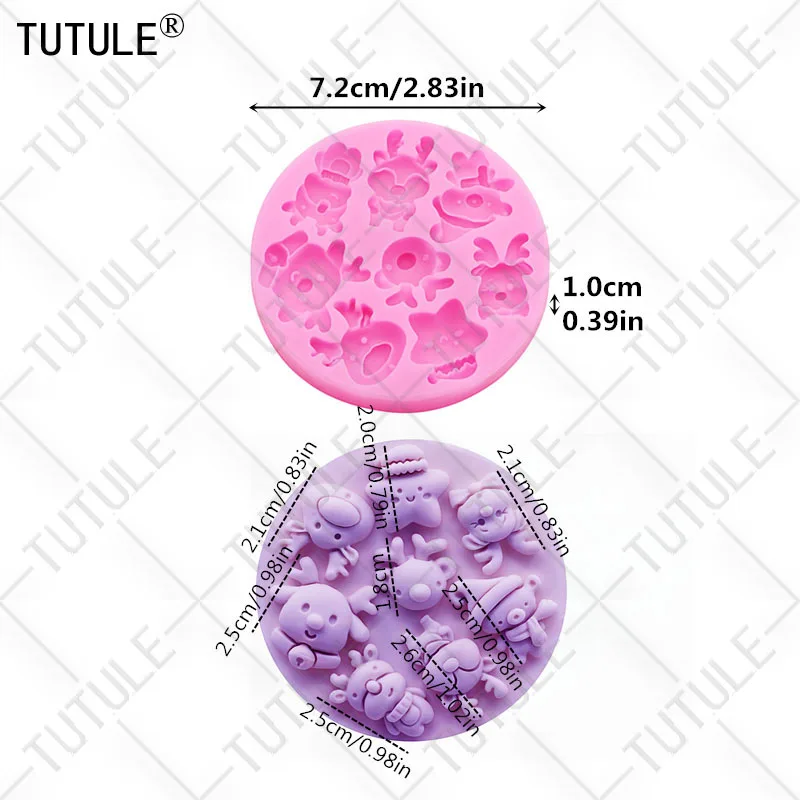 Christmas Little Bell Mold Christmas Series Fondant Sugar Cupcake Craft Silicone Molds Drop Glue Decorative Epoxy Resin Mold