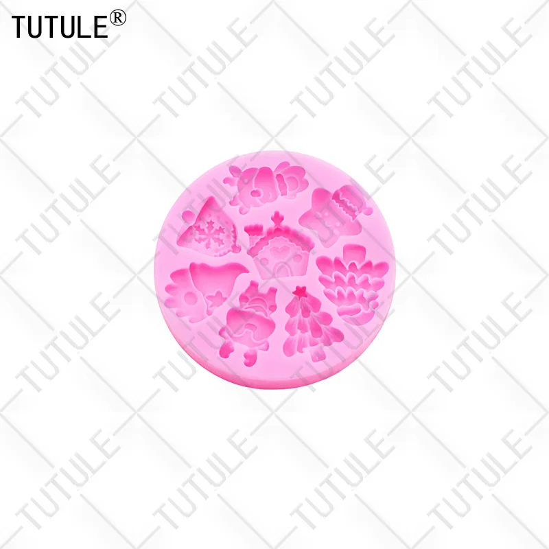 Christmas Little Bell Mold Christmas Series Fondant Sugar Cupcake Craft Silicone Molds Drop Glue Decorative Epoxy Resin Mold