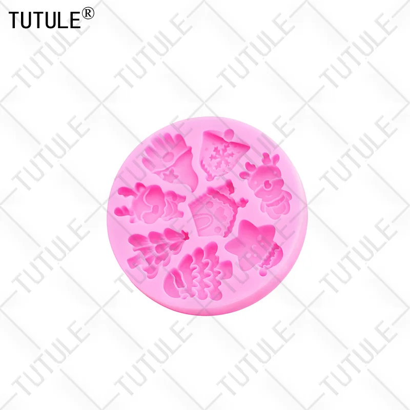 Christmas Little Bell Mold Christmas Series Fondant Sugar Cupcake Craft Silicone Molds Drop Glue Decorative Epoxy Resin Mold