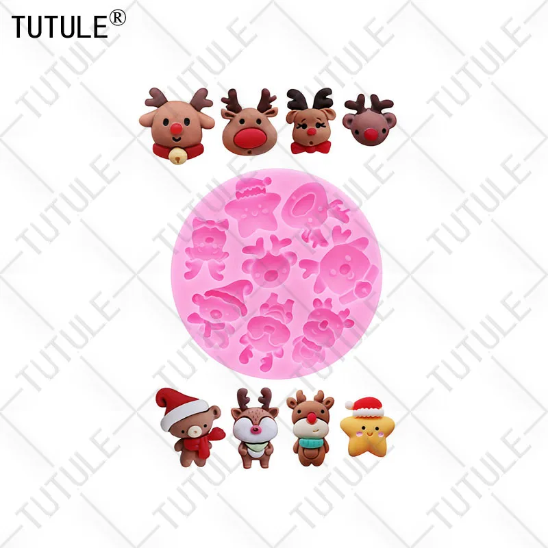 Christmas Little Bell Mold Christmas Series Fondant Sugar Cupcake Craft Silicone Molds Drop Glue Decorative Epoxy Resin Mold