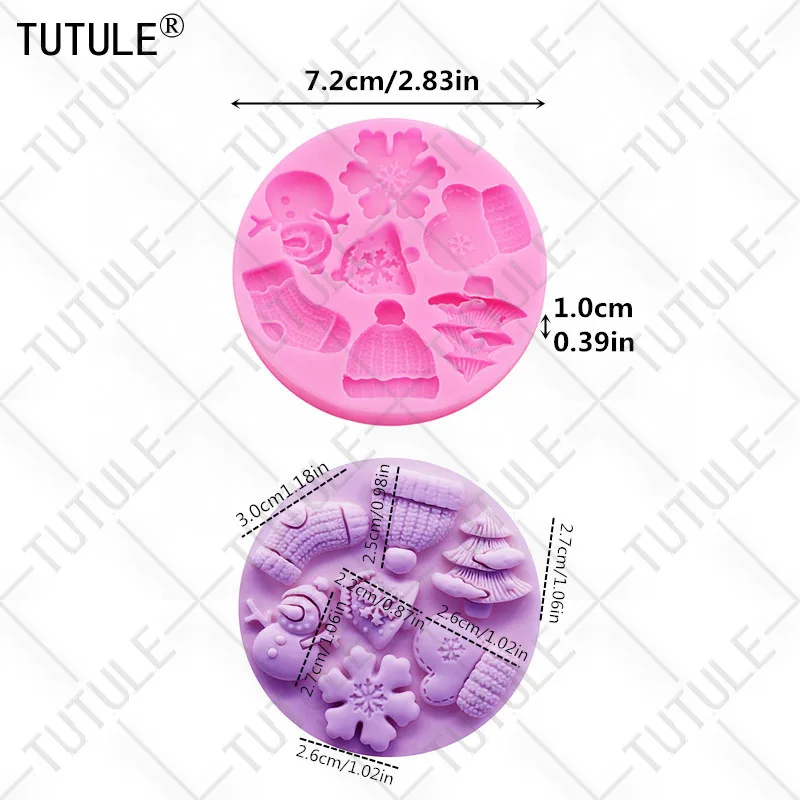 Christmas Little Bell Mold Christmas Series Fondant Sugar Cupcake Craft Silicone Molds Drop Glue Decorative Epoxy Resin Mold