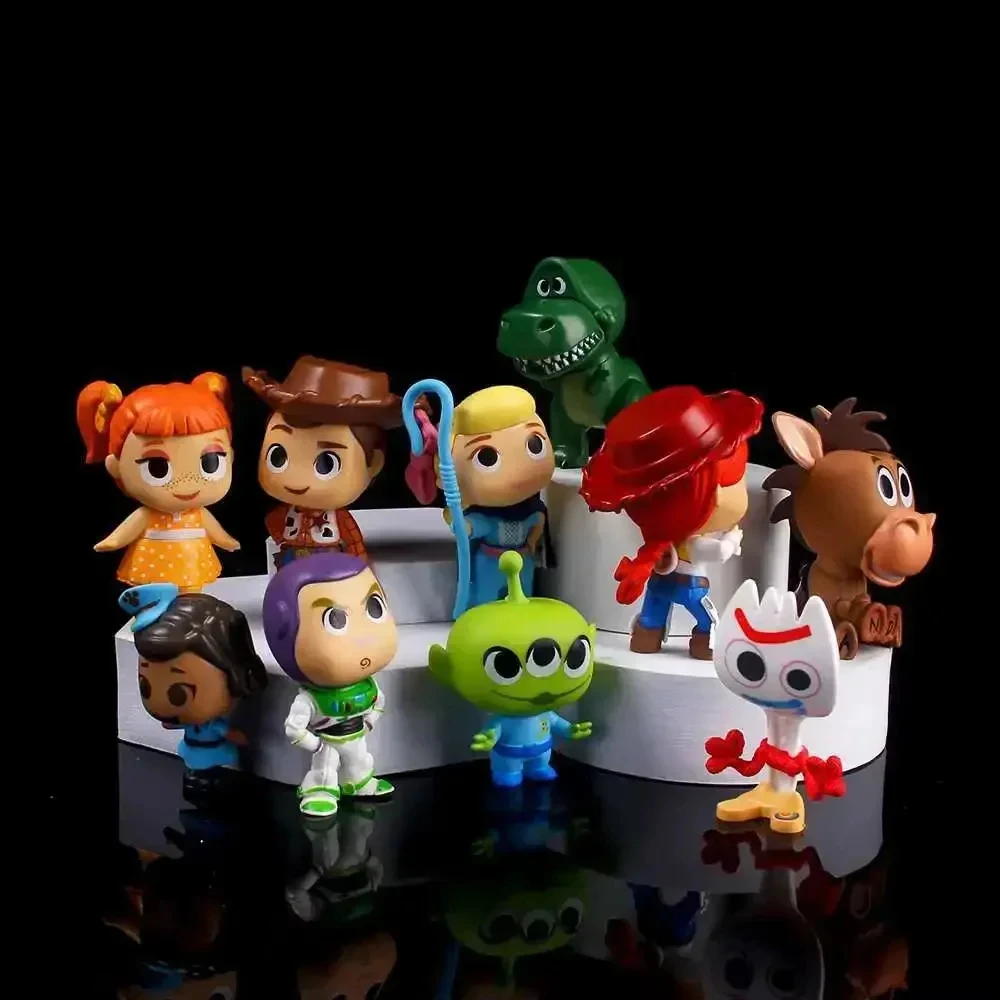 10Pcs Anime Toy Story Action Figure Buzz Lightyear Woody Jessie Alien Kawaii Doll PVC Collectible Model Toys Kid Christmas Gift