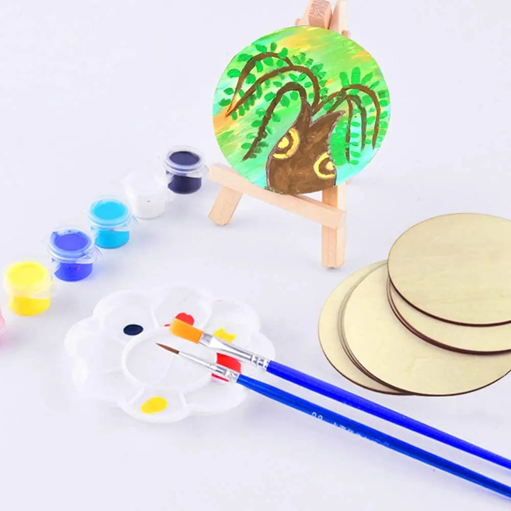 Diameter 1-10cm Wood Circles Unfinished Round Wood Discs for Wood Craft DIY Wedding Decoration Christmas Tree Ornaments
