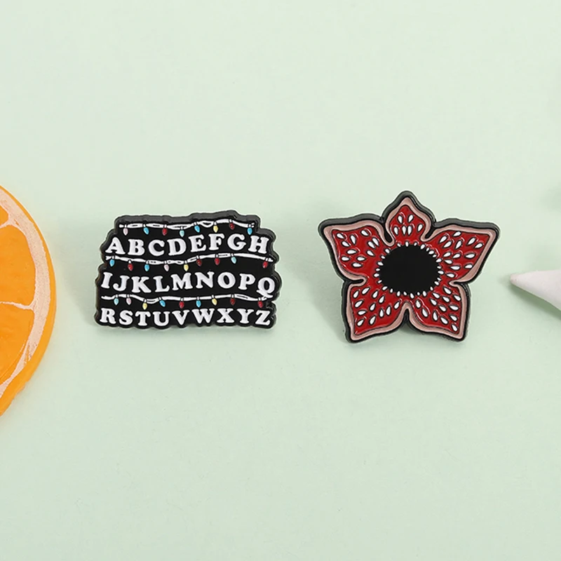 Sci-fi Horror American TV Series Enamel Pin Red Cannibal Flowers Christmas Lights Mug Brooches Lapel Badge Jewelry Gifts
