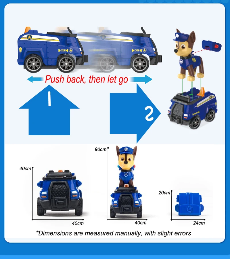 Genuine Paw Patrol PVC Cartoon Model Car 4-6cm Ryder Mashall Chase Rubble Skye Puppy Patrol Toys Figure Children Christmas Gifts