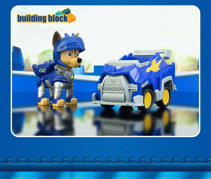 Genuine Paw Patrol PVC Cartoon Model Car 4-6cm Ryder Mashall Chase Rubble Skye Puppy Patrol Toys Figure Children Christmas Gifts