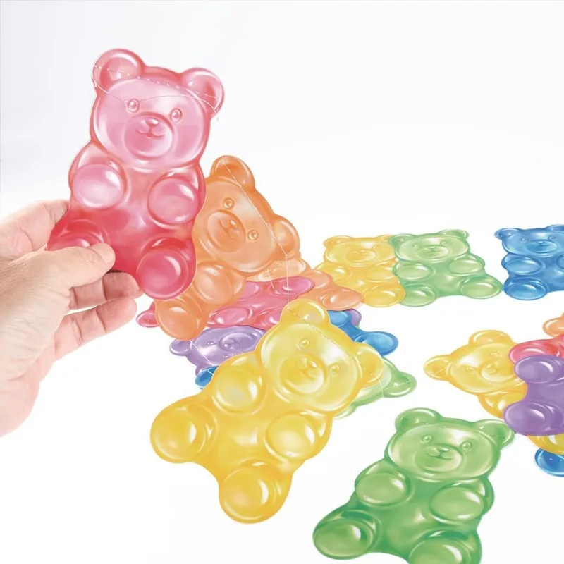 Colorful Candyland Party Decor Gummy Bear Banner Streamers Gummy Candy Garland Christmas Baby Shower Kids Birthday Hanging Decor