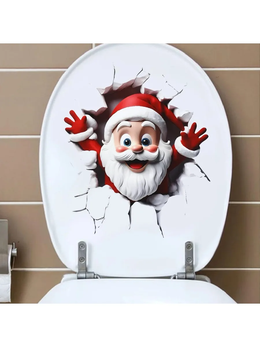 Christmas Snowman Toilet Sticker Merry Christmas Party Decoration 2025 Xmas Bathroom Decor Navidad Natal New Year Gift 2026