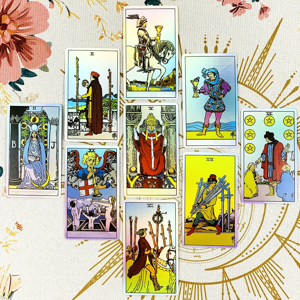 Hot-selling Tarot Oracle 78pcs Specially Colorful Cards Family Entertainment Fate Divination Game ,Halloween and Christmas Gifts