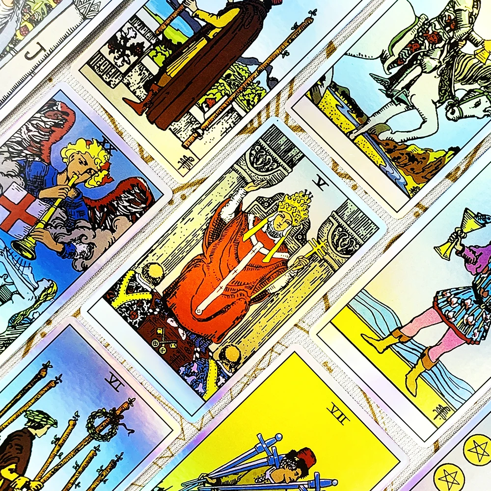 Hot-selling Tarot Oracle 78pcs Specially Colorful Cards Family Entertainment Fate Divination Game ,Halloween and Christmas Gifts