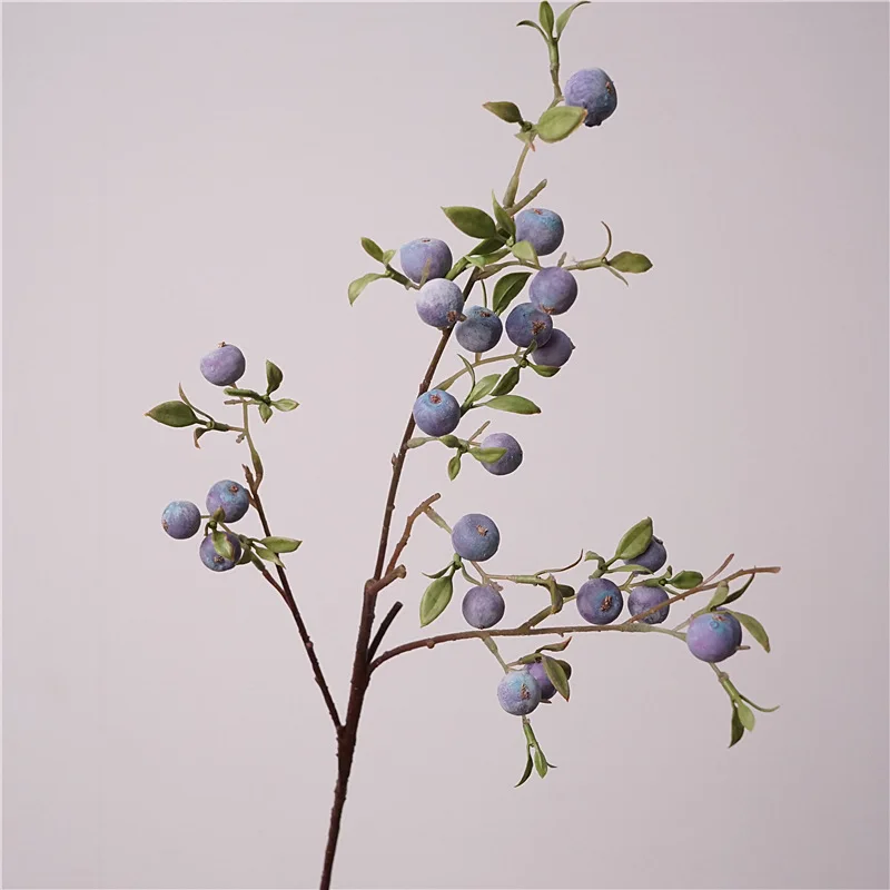 gardening fruit ornaments, long branches with frost, small apples fun plants, Christmas festive flower arrangement customization