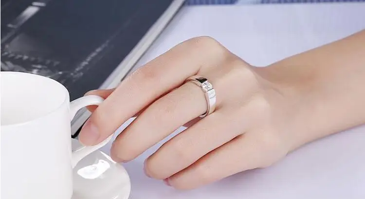 New charms 925 Sterling Silver Rings For Women stunning Shining crystal size 7/8/9/10 Fashion wedding Jewelry Christmas Gifts
