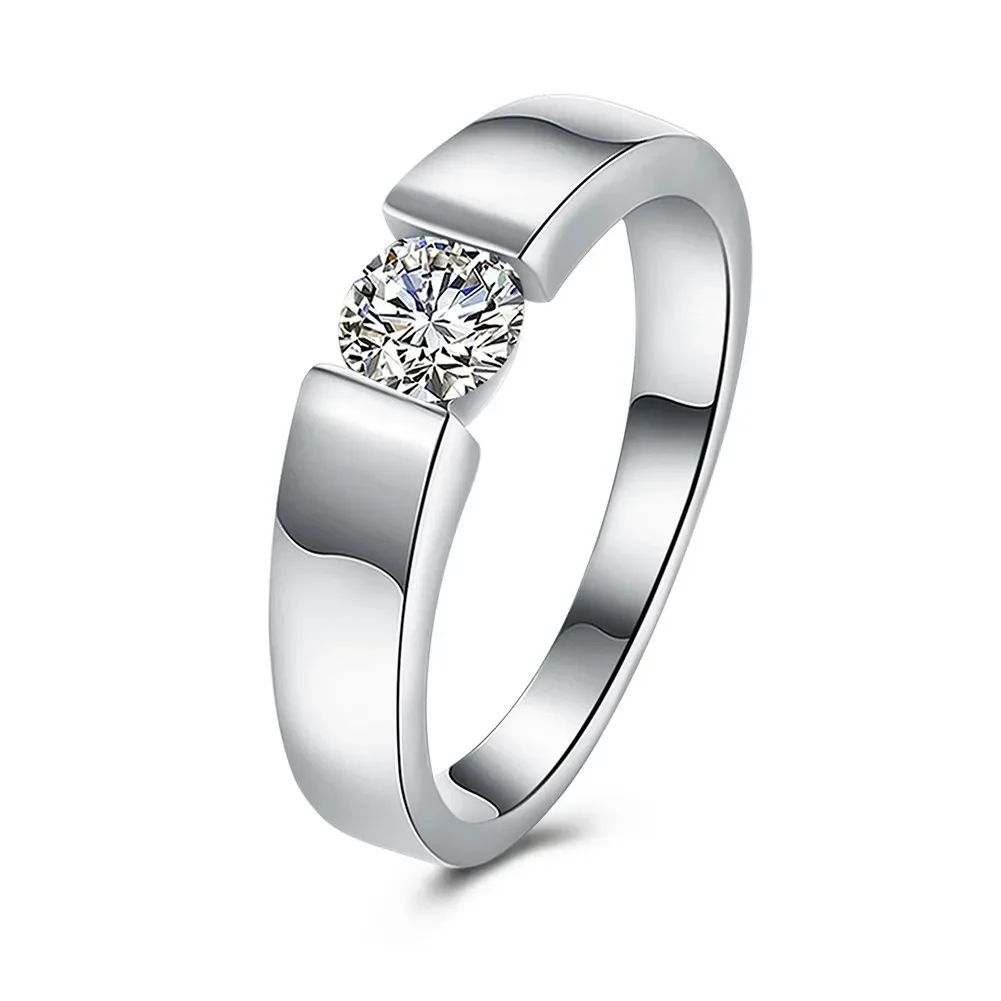 New charms 925 Sterling Silver Rings For Women stunning Shining crystal size 7/8/9/10 Fashion wedding Jewelry Christmas Gifts