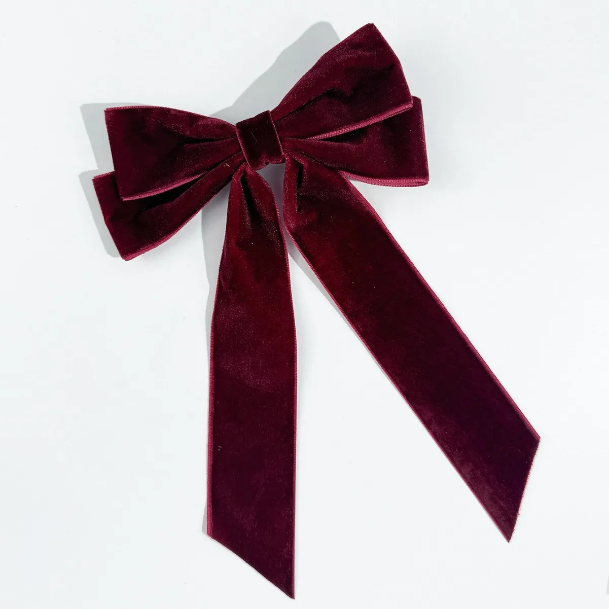 Vintage Velvet Bow Hairpins Barrettes For Girls Wedding Long Ribbon Korean Hair Clip Hairgrip Accessories Christmas party hair