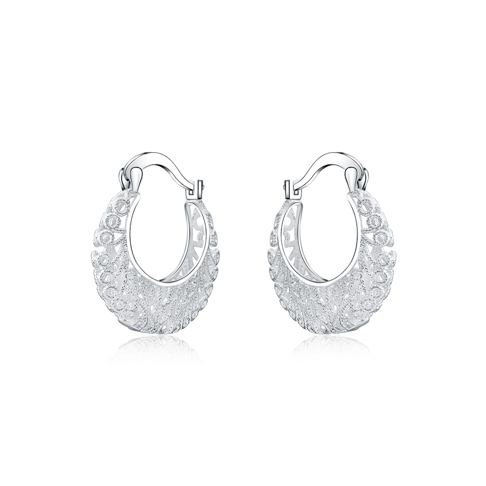 Hot Pretty 925 Sterling Silver Hollow Carved drop Earrings for Women retro Trend party Jewelry Christmas Gifts wedding