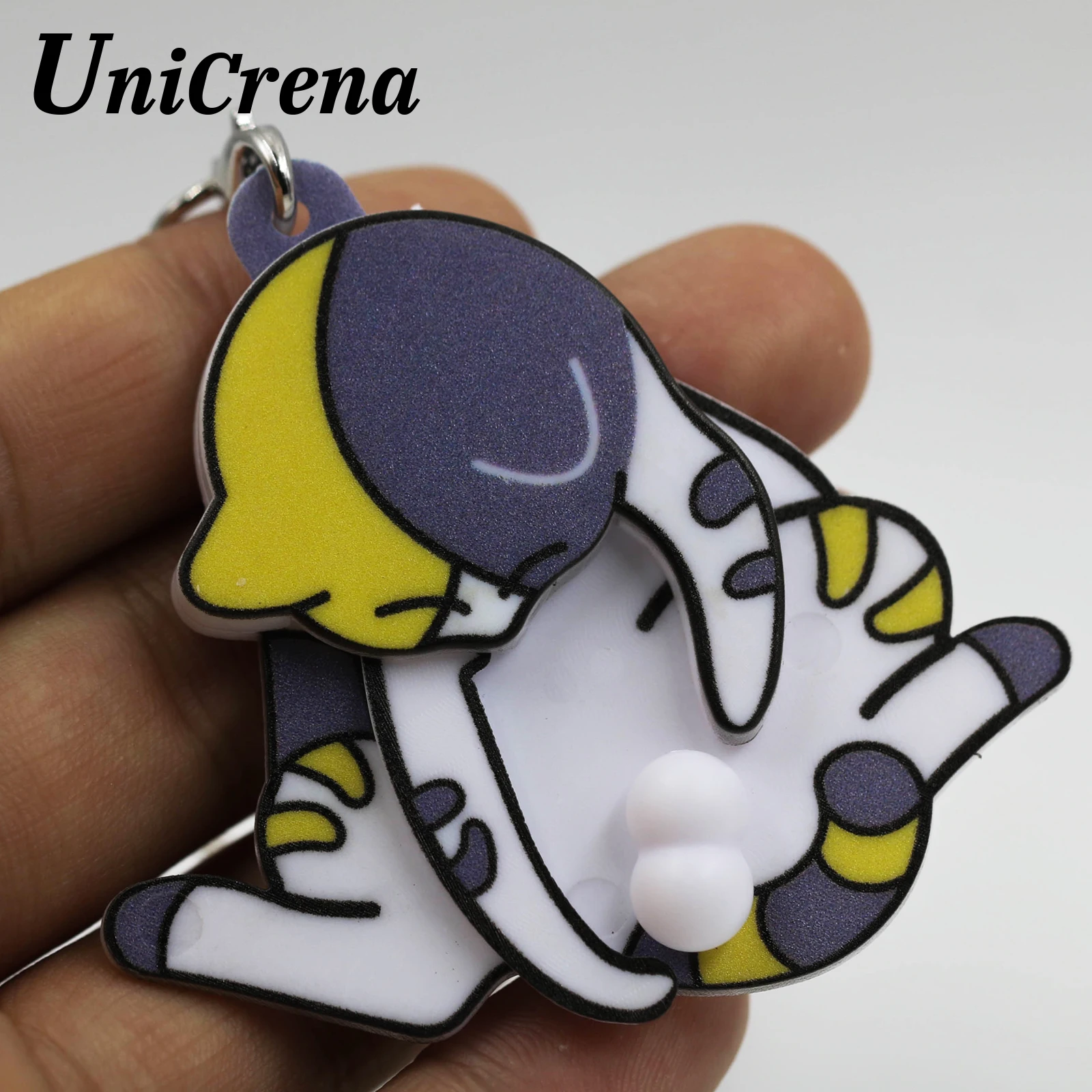 Cute Cat Keychain for Cat Lovers - Funny Kitty Meme Key Ring Chains for Girlfriend Boyfriend , Birthday/Christmas/Gift Women Men