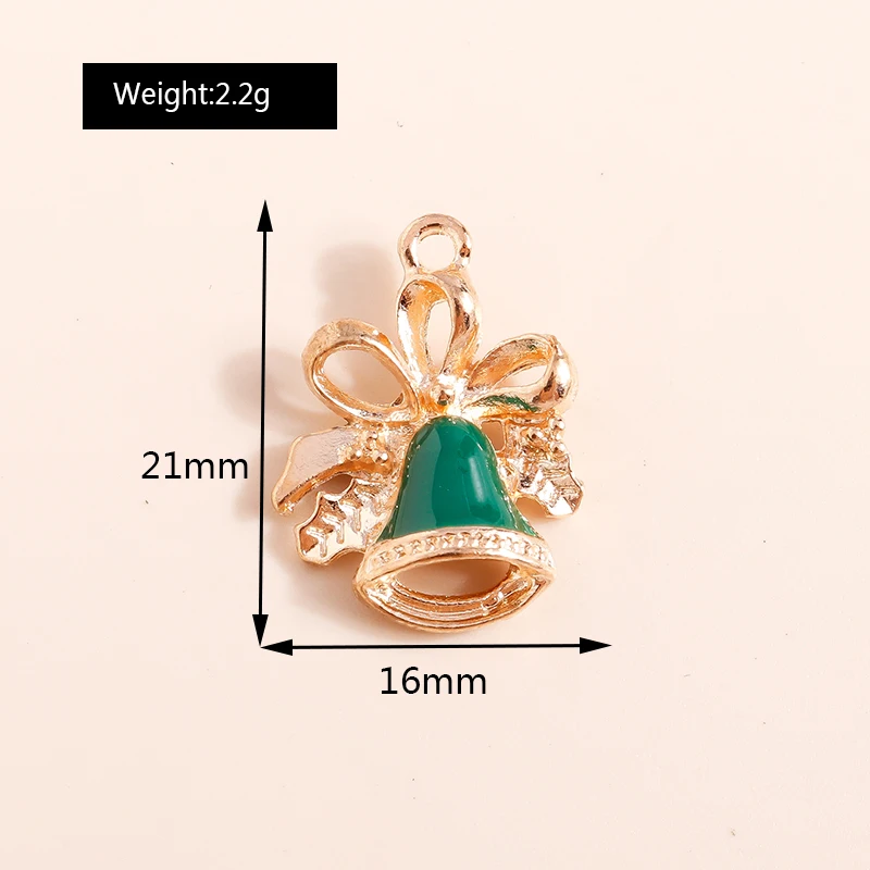 10pcs Mix Enamel Christmas Charms Noel Star Hats Santa Claus Pendants for Diy Jewelry Making Necklace Earring Making Accessories