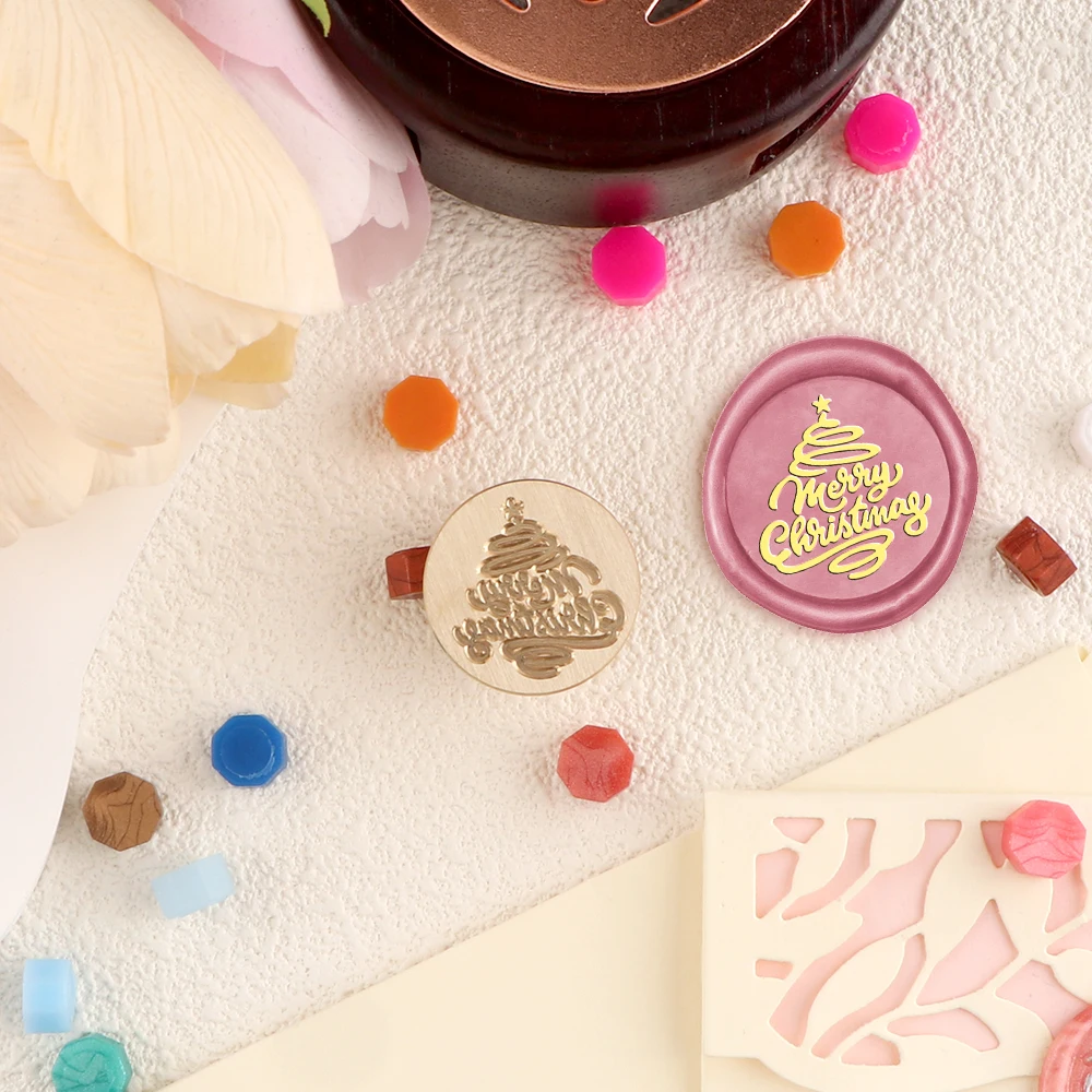Christmas Tree Snowflake Candle Wax Seal Stamp DIY Craft Supplies Scrapbooking Christmas Wedding Invitation Decoration
