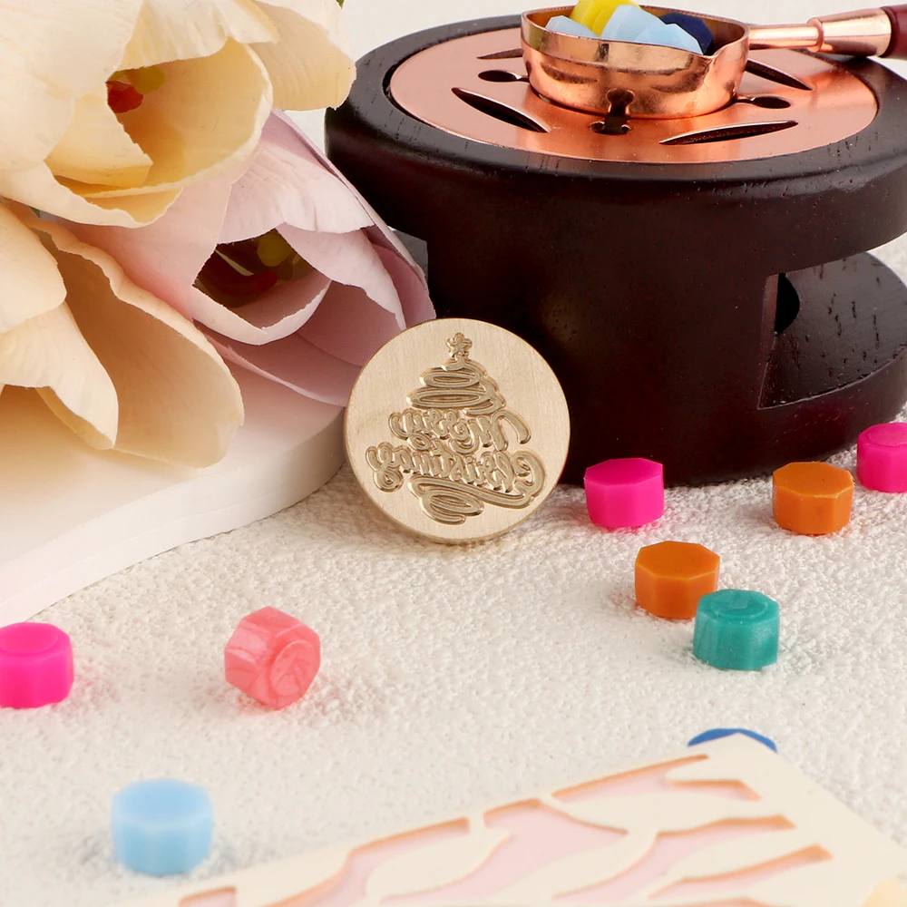 Christmas Tree Snowflake Candle Wax Seal Stamp DIY Craft Supplies Scrapbooking Christmas Wedding Invitation Decoration
