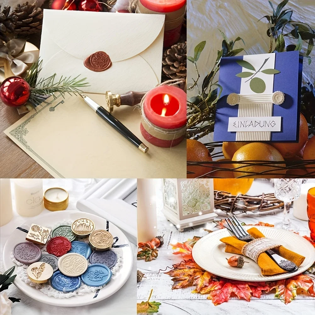 Christmas Tree Snowflake Candle Wax Seal Stamp DIY Craft Supplies Scrapbooking Christmas Wedding Invitation Decoration
