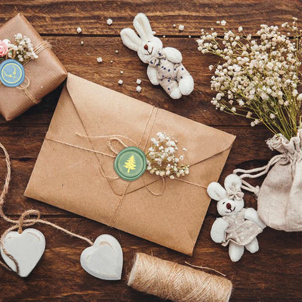 Christmas Tree Snowflake Candle Wax Seal Stamp DIY Craft Supplies Scrapbooking Christmas Wedding Invitation Decoration
