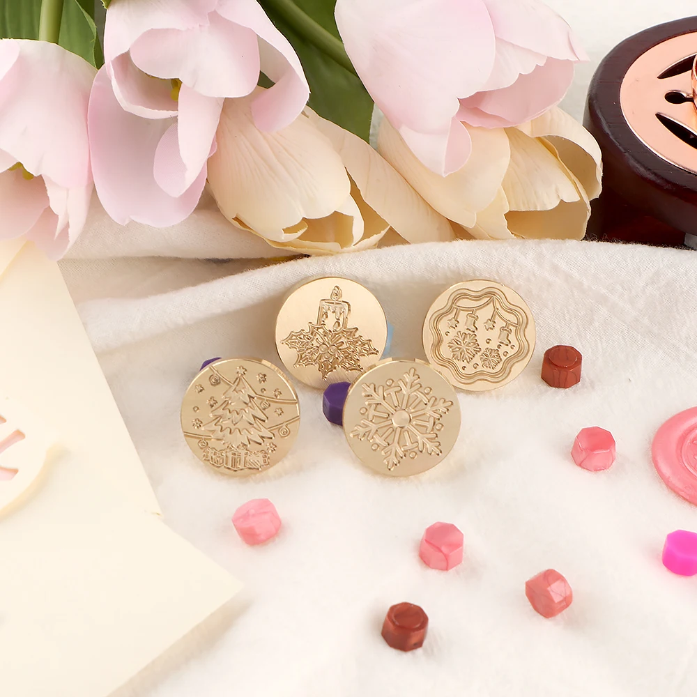 Christmas Tree Snowflake Candle Wax Seal Stamp DIY Craft Supplies Scrapbooking Christmas Wedding Invitation Decoration