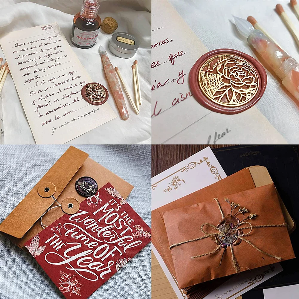 Christmas Tree Snowflake Candle Wax Seal Stamp DIY Craft Supplies Scrapbooking Christmas Wedding Invitation Decoration
