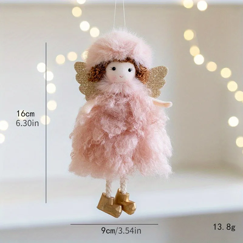 Cute pink mesh skirt golden crown ballet mouse pendant creative New Year and Christmas mouse decoration