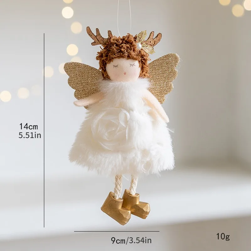 Cute pink mesh skirt golden crown ballet mouse pendant creative New Year and Christmas mouse decoration