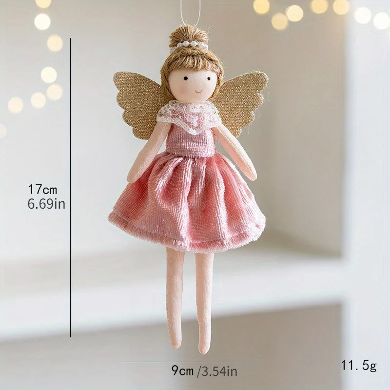 Cute pink mesh skirt golden crown ballet mouse pendant creative New Year and Christmas mouse decoration