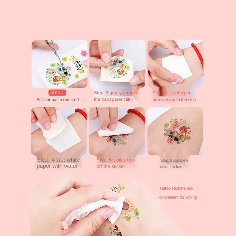 3PCS Original Tattoo Stickers Waterproof Sticker Funny Cartoon Girls Christmas Birthday Gift Reward Toy