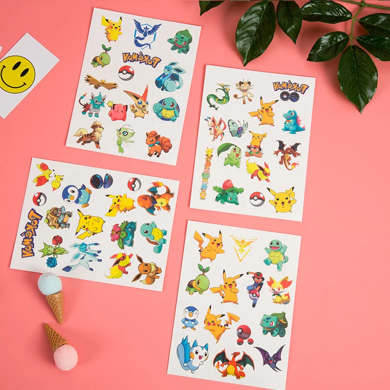 3PCS Original Tattoo Stickers Waterproof Sticker Funny Cartoon Girls Christmas Birthday Gift Reward Toy