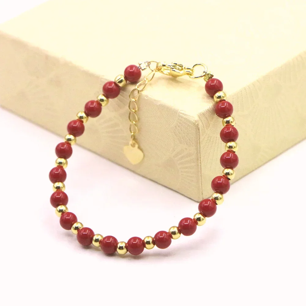 Charm Lovely Baby Baptism Bracelet Natural Stone Crystal Lobster Clasp Parts Yoga Christmas Wedding Girls Gift Jewelry Fashion