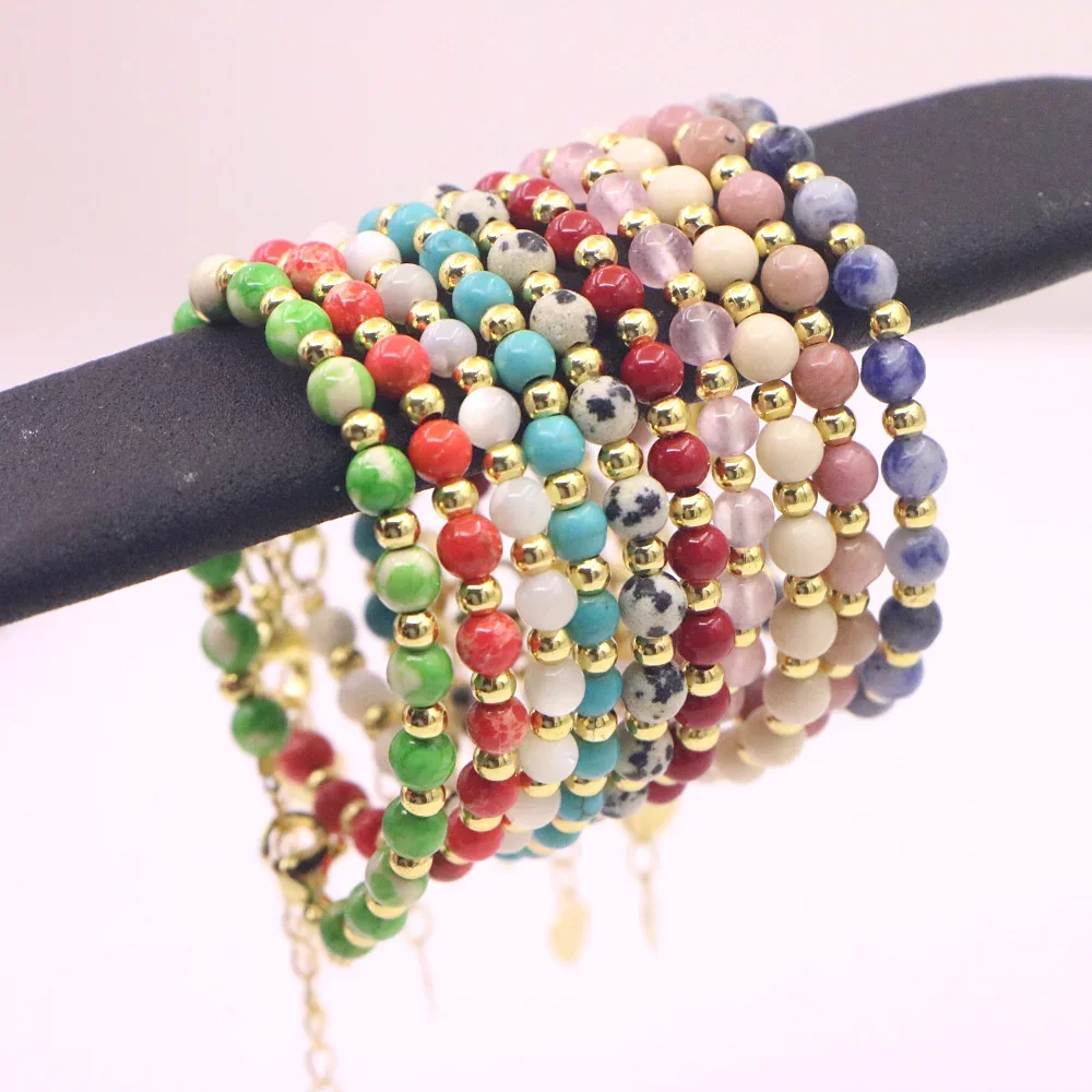 Charm Lovely Baby Baptism Bracelet Natural Stone Crystal Lobster Clasp Parts Yoga Christmas Wedding Girls Gift Jewelry Fashion
